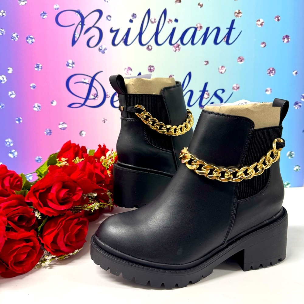 🔥AMELIA CHAIN ANKLE BOOTS